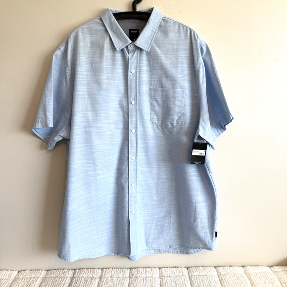 Union Other - NWT Union Mens Blue XXL Short Sleeve Button Down Shirt Leisure Casual Office